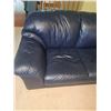 Image 2 : Leather Look Blue Love Seat