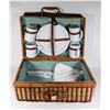 Image 1 : VINTAGE PICNIC SET IN WICKER TRAVEL CASE