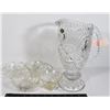 Image 1 : 24% LEAD CRYSTAL JUG SOLD WITH CUT GLASS