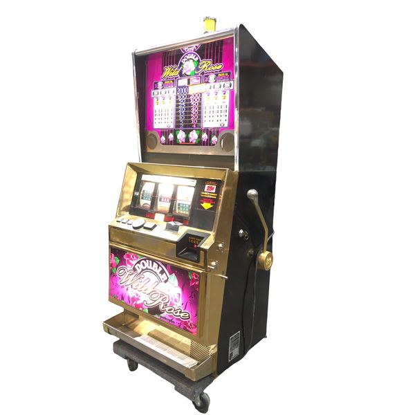 Bally Gaming Double Wild Rose slot machine - good working order, recently repaired. Approx. 55in tal