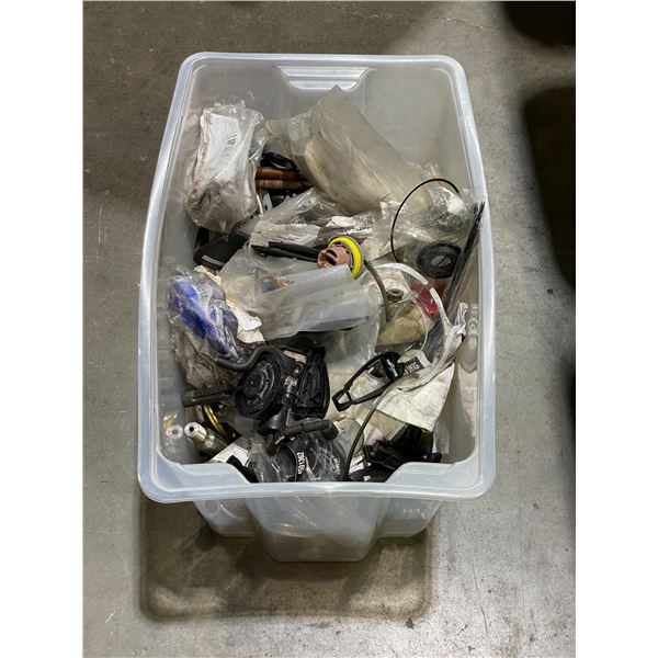Bin of assorted parts - includes Prem-211 snap-in valve / electrical bracket kit etc