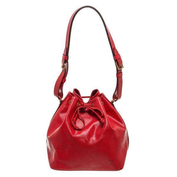 Louis Vuitton Red Epi Leather Noe PM Bag