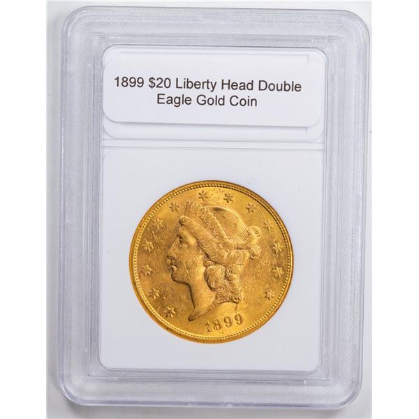 1899 $20 Liberty Head Double Eagle Gold Coin