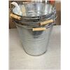 Image 2 : 7 GALVANIZED BUCKETS WITH HANDLES