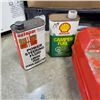 Image 2 : VINTAGE CANADA DRY WOOD CRATE AND METAL GAS CAN, OIL CANS