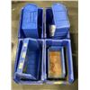 LOT OF BLUE ORGANIZER BINS