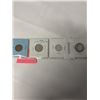 Image 2 : 4 CANADIAN GEORGE V LOW MINTAGE COINS .800 SILVER