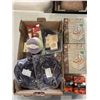 Image 1 : BOX OF BAKING SUPPLIES AND 2 WATER FOUNTAINS