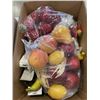 Image 2 : 2 BOXES OF DECORATIVE FRUIT AND HOUSEHOLD ITEMS