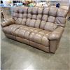 Image 1 : BROWN LEATHER LA Z BOY DOUBLE RECLINING SOFA RETAIL $1800