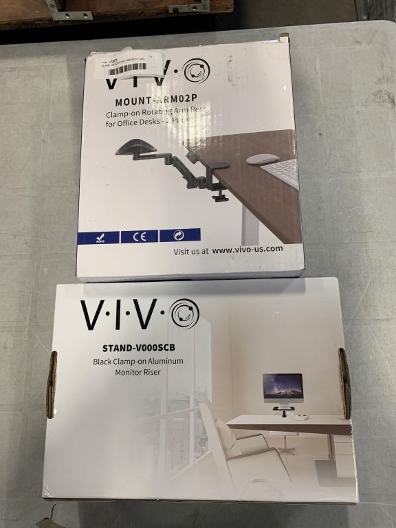 CLAMP ON ROTATING ARM REST AND MONITOR RISER