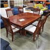 Image 1 : MAHOGANY FINISH DINING TABLE WITH 6 CHAIRS