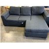 Image 1 : ROYAL FURNITURE GREY FABRIC SECTIONAL - OTTOMAN IS REVERSIBLE