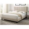 Image 1 : LINON HOME QUEEN SIZE CLAUDE TRANSITIONAL UPHOLSTERED BED FRAME, RETAIL $249