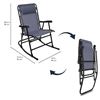 Image 1 : BRAND NEW NAVY FOLDABLE ROCKING CHAIR WITH CANOPY, WITH NECK PILLOW AND FOLD AWAY SUN SHADE, RETAIL 