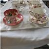 Image 2 : 6 ANTIQUE CUPS AND SAUCERS, 1 BROKEN HANDLE - ROYAL ALBERT, RADFORDS, ROYAL STAFFORD, COLINGWOODS