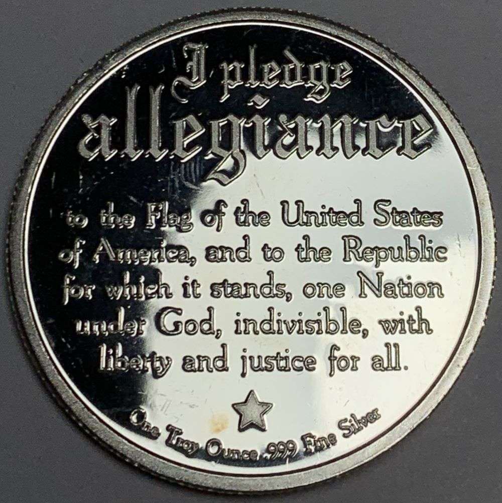 The Pledge Of Allegiance Proof 1 oz .999 Silver