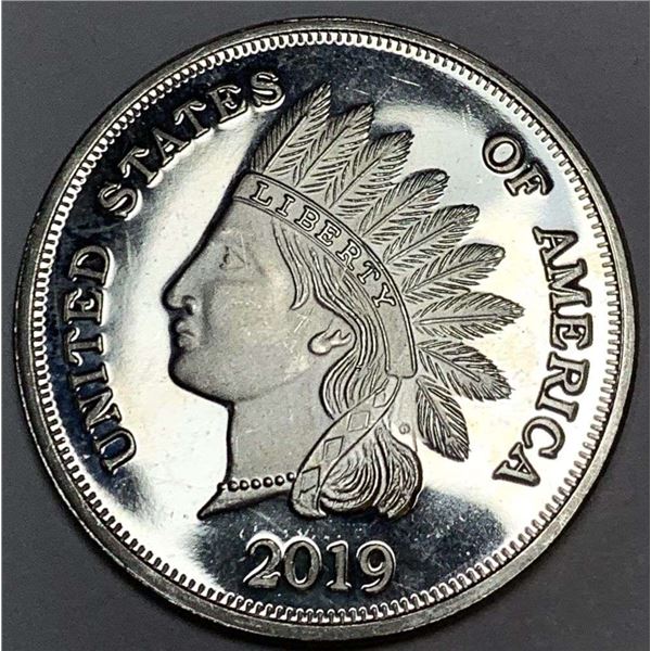 2019 United States Of America Indian Head Design SilverTowne Proof 1 ozt .999 Silver