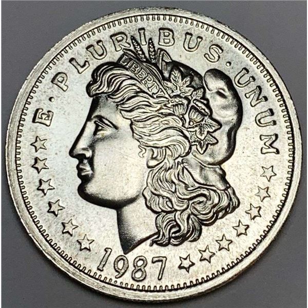 1987 Morgan Design 1 ozt .999 Silver Trade Unit