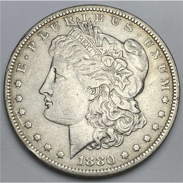 From Set (1) 1880 Morgan Silver Dollar XF