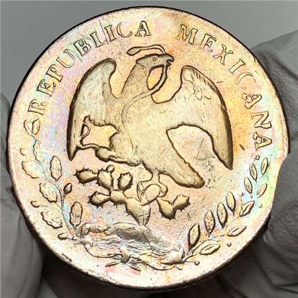 Toned 1895 Zs FZ Mexico Silver 8 Reales .7859 ozt ASW