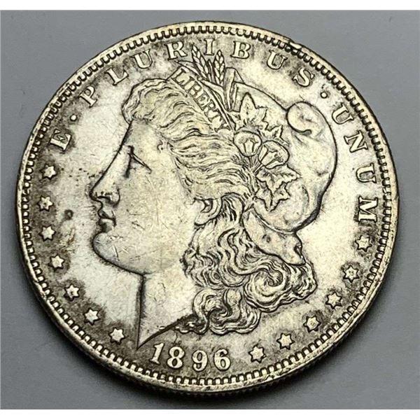 1896-O Morgan Silver Dollar AU58