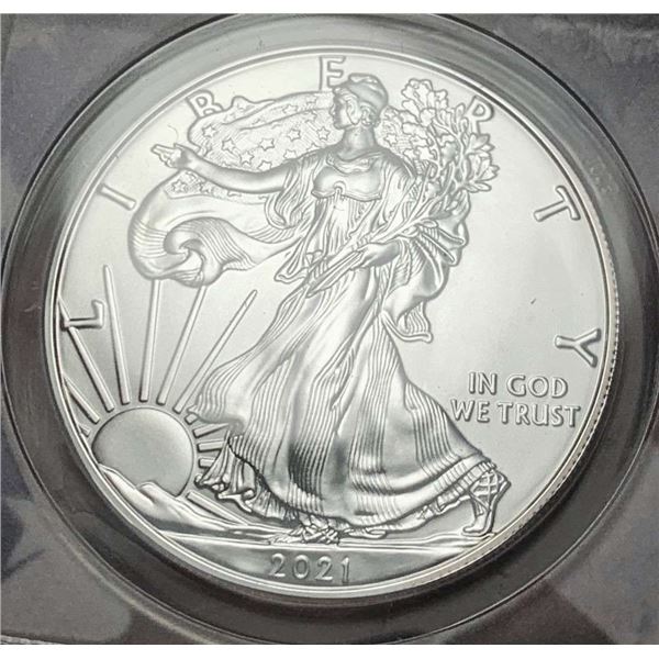 2021 American Silver Eagle ANACS MS70 A First Strike Coin