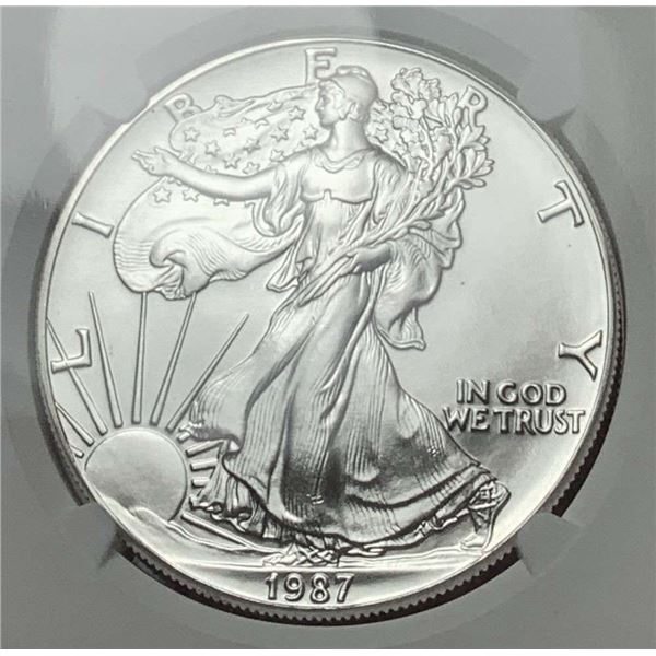 1987 American Silver Eagle NGC MS69