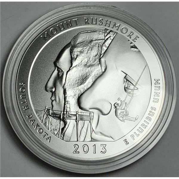 2013-P ATB South Dakota "Mount Rushmore" 5 ozt .999 Silver