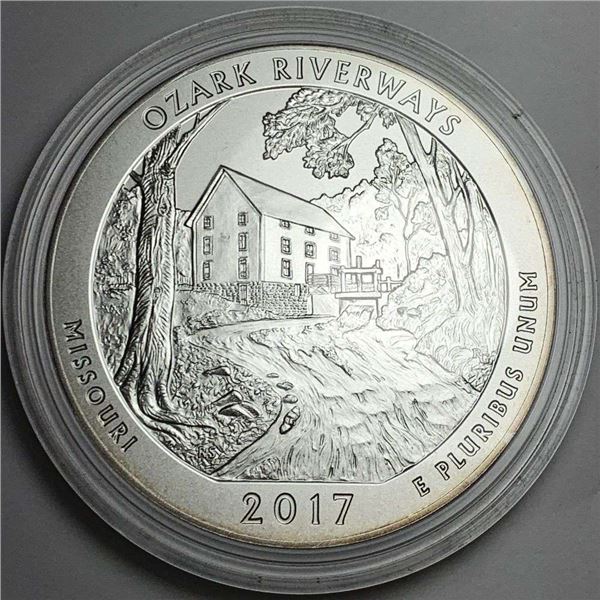 2017-P ATB Missouri "Ozark Riverways" 5 ozt .999 Silver