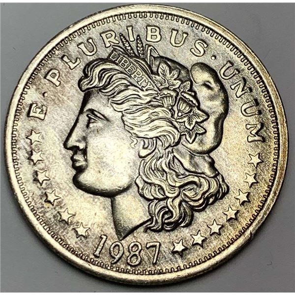 1987 Morgan Design Silver Trade Unit 1 ozt .999 Silver