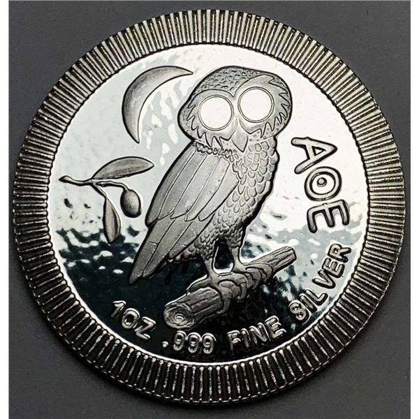 2017 Niue $2 Athenian Owl AOE 1 ozt .999 Silver