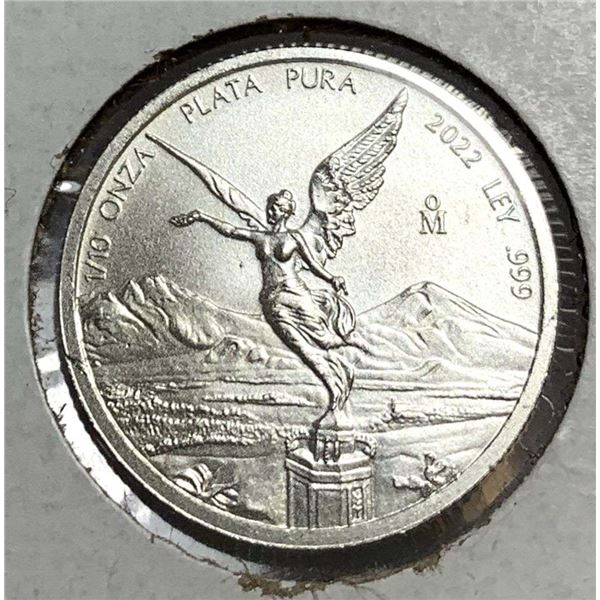 Rare 2022 Mexican Libertad 1/10 ozt .999 Silver