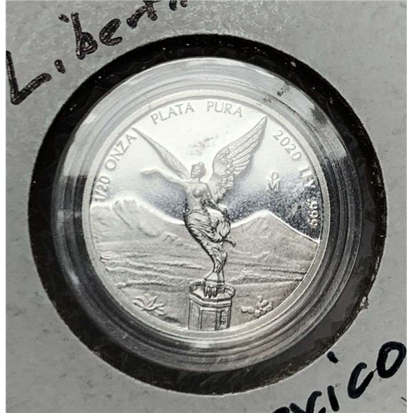 Rare 2020 Mexican Libertad Proof 1/20 ozt .999 Silver