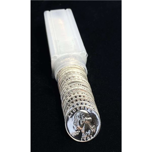 Roll (40-coins) Mixed Years Washington 90% Silver Quarters BU