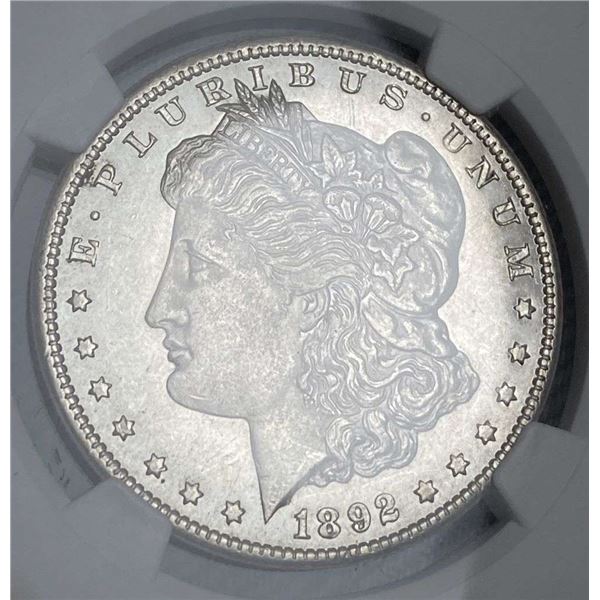 1892-CC Morgan Silver Dollar NGC MS61