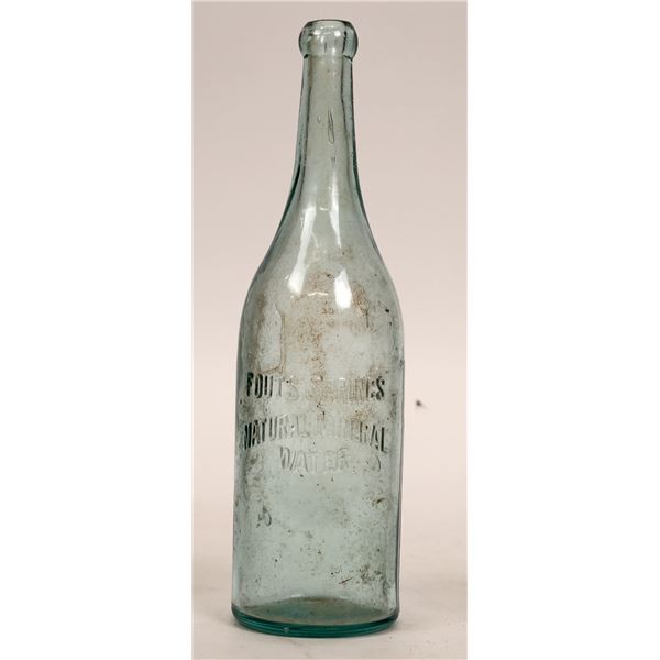 Fouts Springs Mineral Water Bottle, Very Rare [177910]