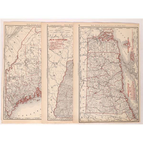 Early Rand McNally Maps For New England 176961 Early rand mcnally maps for new england 176961