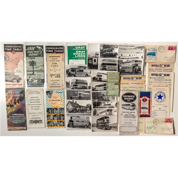 US, Canadian & British Bus Ephemera [143707]