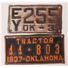 Image 1 : Oklahoma Unusual Licence Plate Pair, 1937-39 [177898]