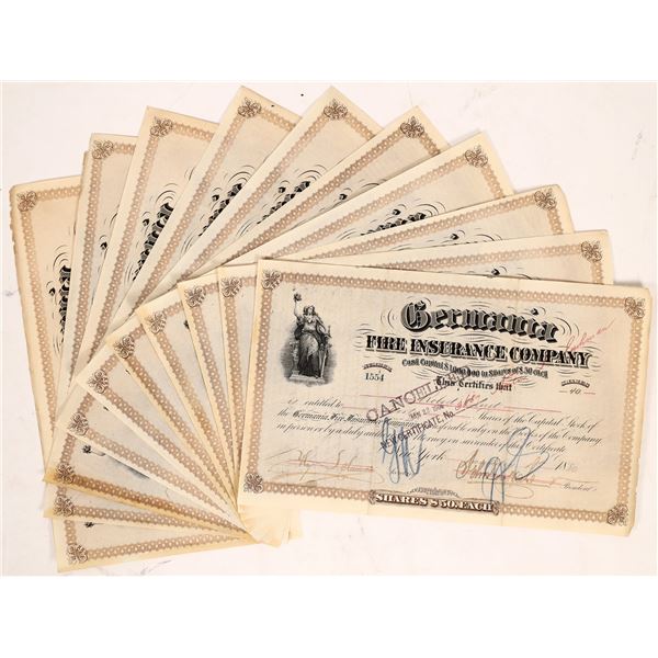 Germania Fire Insurance Stocks, 10, c. 1880 [177456]