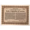 Image 1 : Radio - Radio Corp of America Stock Cert [176783]