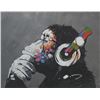 Image 1 : "BANSKY" Graffiti Artist - Canvas Wrap approx. 11 x 14"
