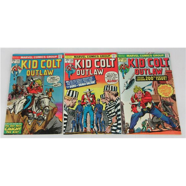 Marvel Comics Kid Colt Outlaw Western 25 Cent Comic Lot of 3