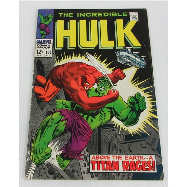 Marvel Comics The Incredible Hulk Above the Earth…A Titan Rages! 12 Cent Comic No. 106