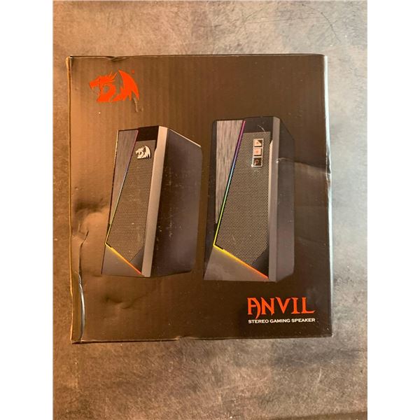 Red Dragon Anvil gaming speakers with RGB lighting