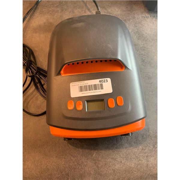 Mini portable air pump with auxiliary car plug