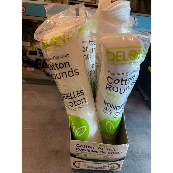 Delon premium cosmetic round cotton pads 7x100 pads