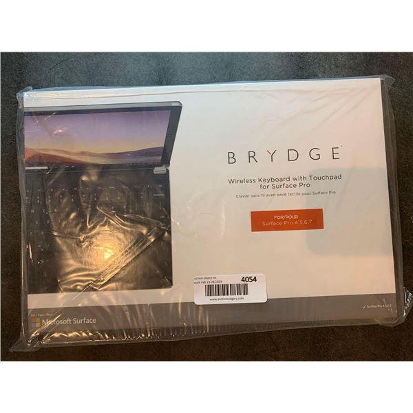 Brydge wireless keyboard with touchpad for Microsoft surface pro tablet