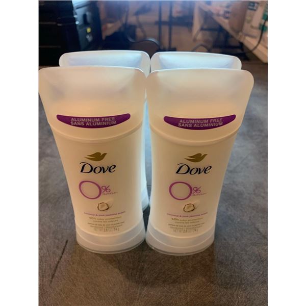 Dove coconut & pink jasmine scented womens deoderant 4x74g